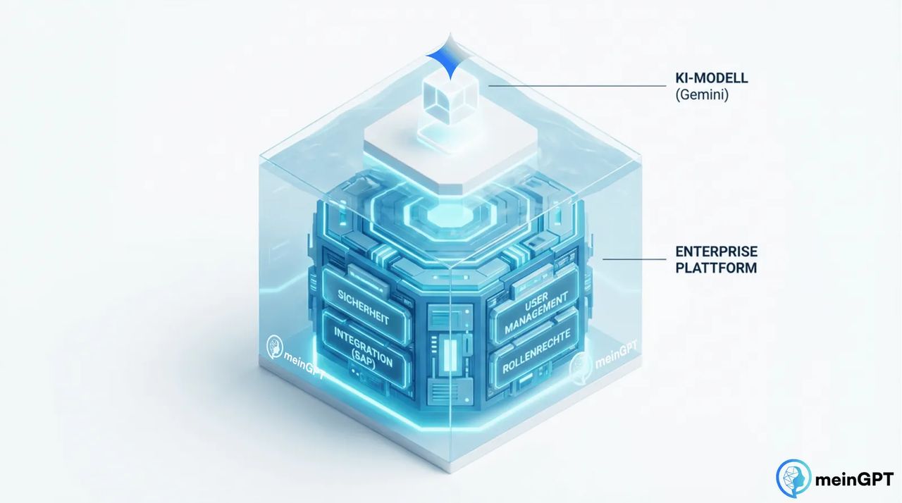 Unterschied zwischen KI-Modell Google Gemini und KI-Plattform für Unternehmen
