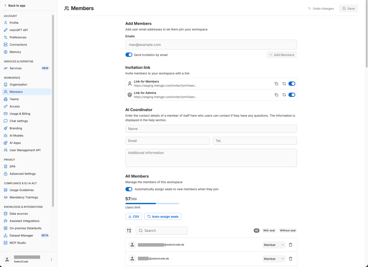 Member management overview