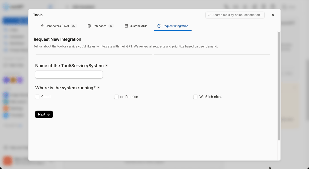 Request integration