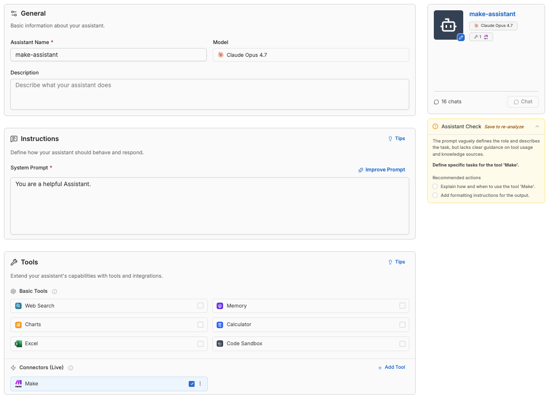 Assistent mit Make-Tool erstellen