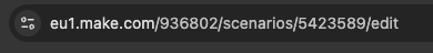 Szenario-ID in der URL