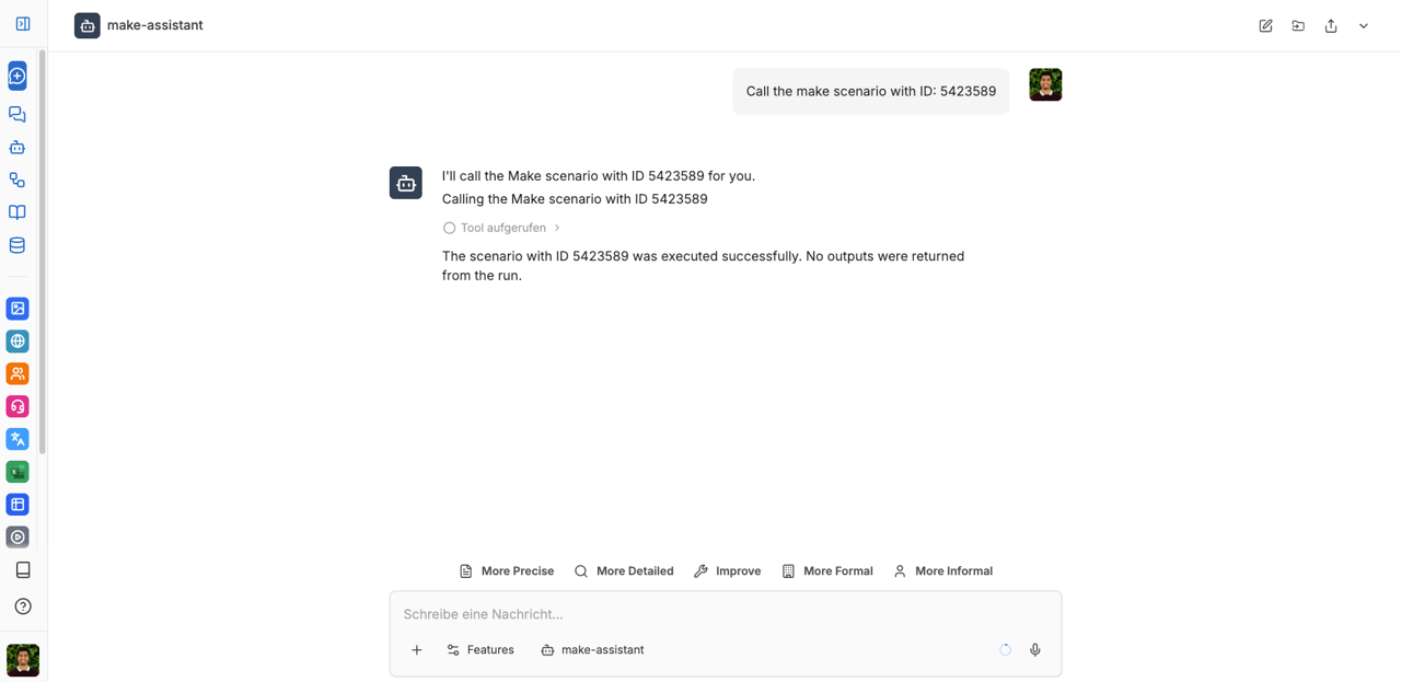 Szenario im Chat aufrufen