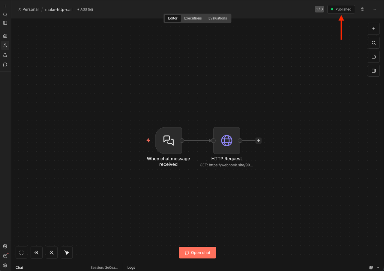 Example Workflow in n8n