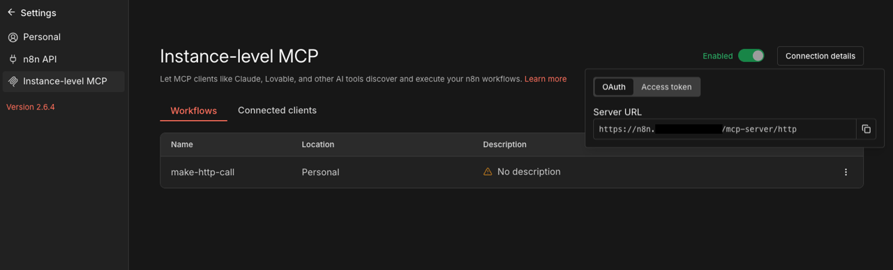 How to get your MCP server URL
