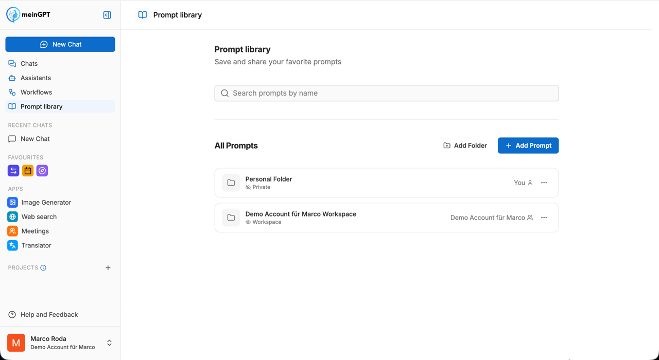 Prompt Library overview