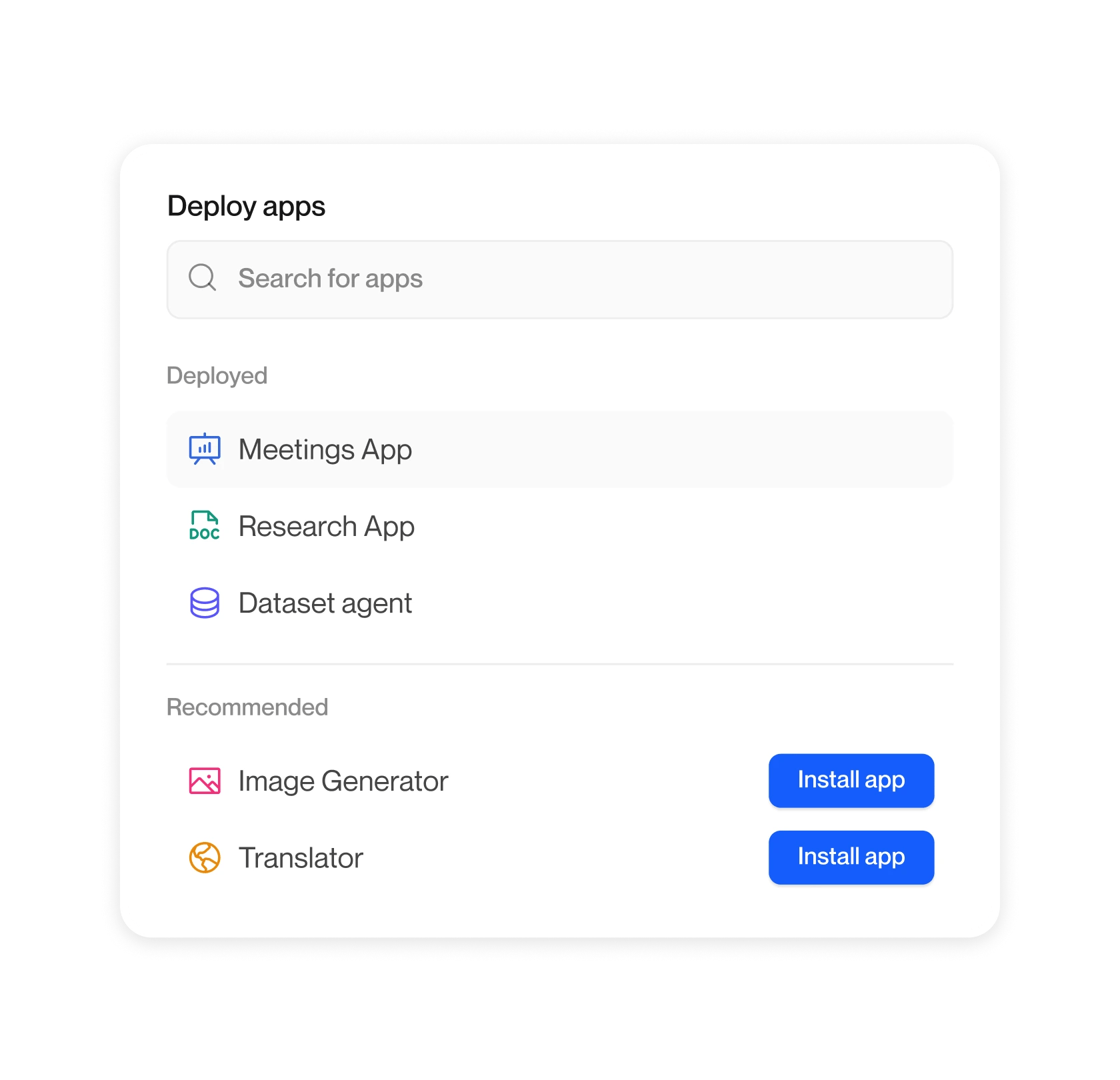 Die richtige App für die Aufgabe wählen