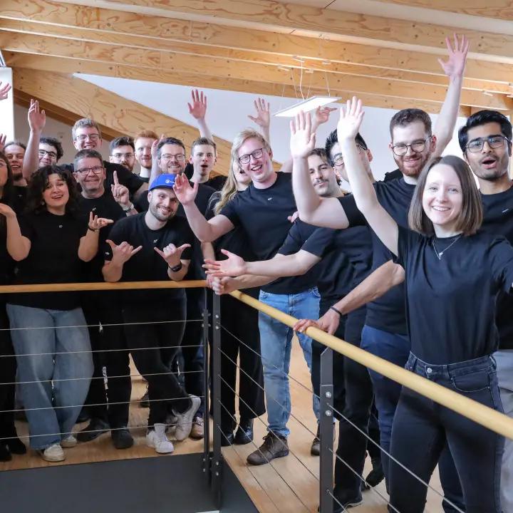 The meinGPT team during a weekend away together