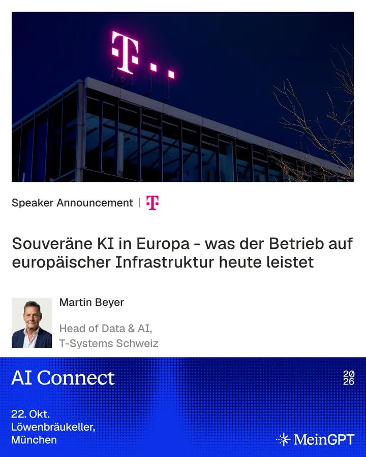 Speaker announcement: Martin Beyer, T-Systems Switzerland