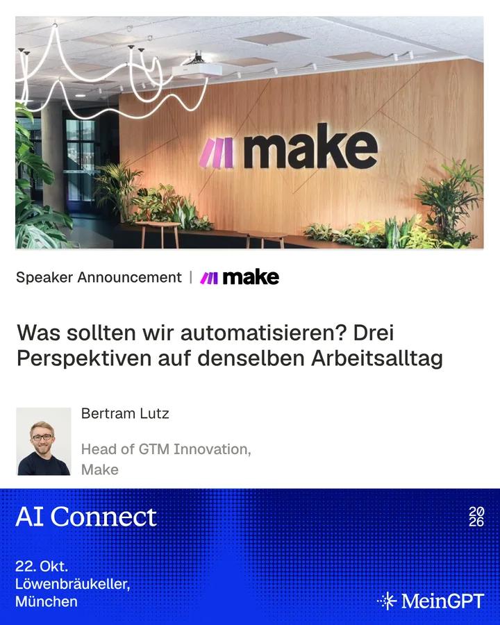 Speaker announcement: Bertram Lutz, Make