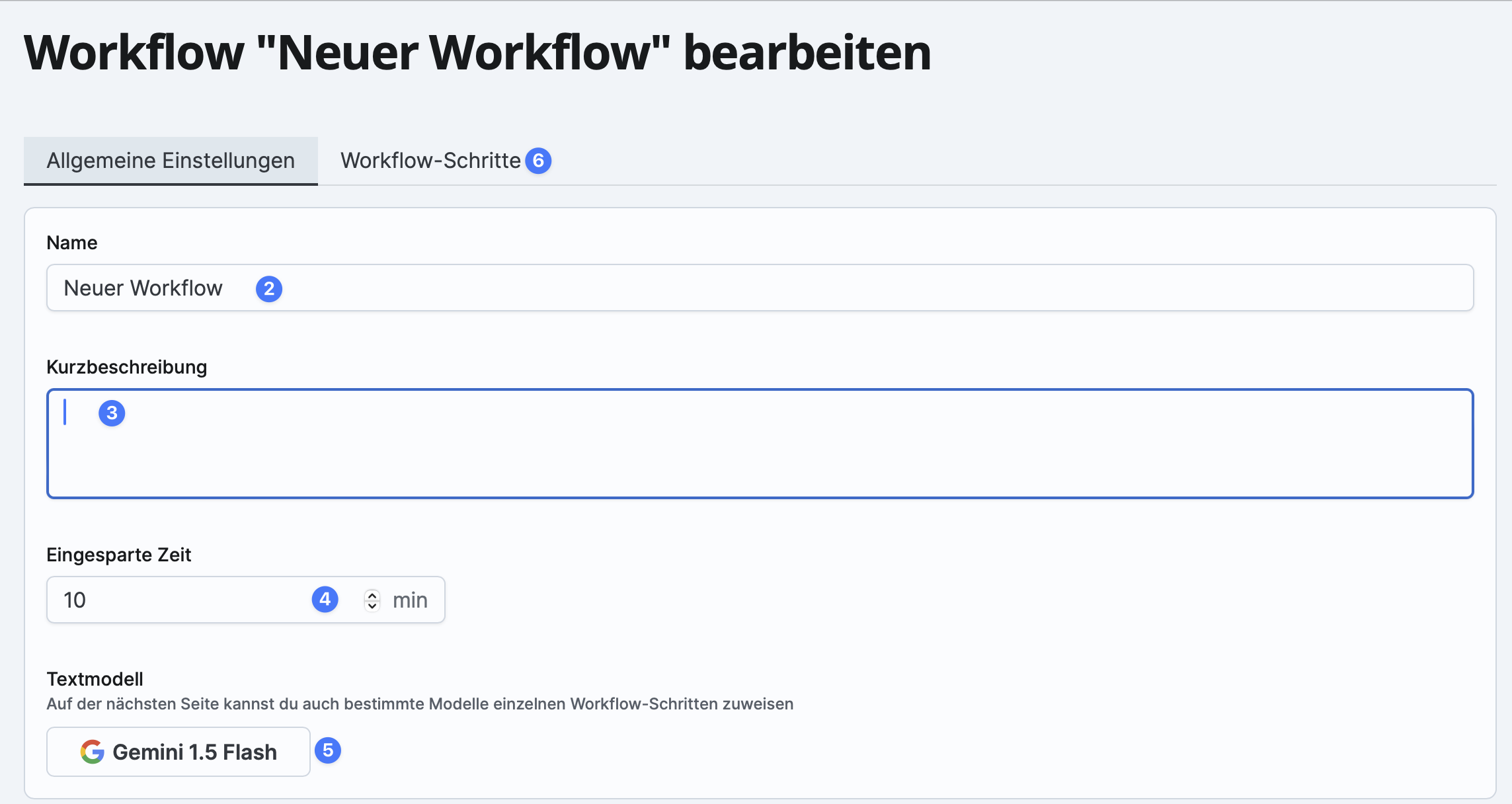Creating a workflow